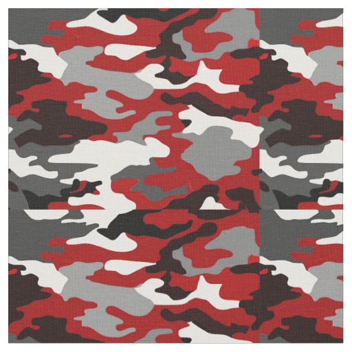 Red Shadows Camo Fabric