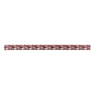 Red Shadows Camo Satin Ribbon