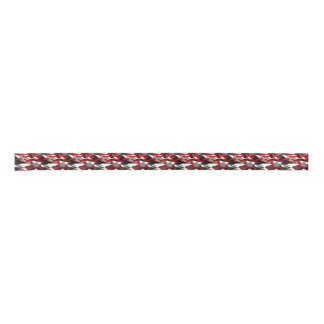 Red Shadows Camo Satin Ribbon