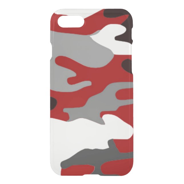 Red Shadows Camo Uncommon iPhone Case (Back)