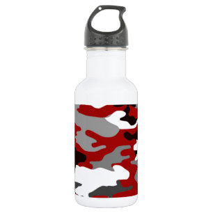 Red Shadows Camo Water Bottle