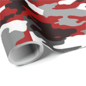Red Shadows Camo Wrapping Paper (Roll Corner)