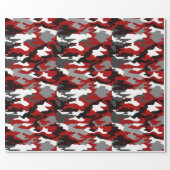 Red Shadows Camo Wrapping Paper (Flat)