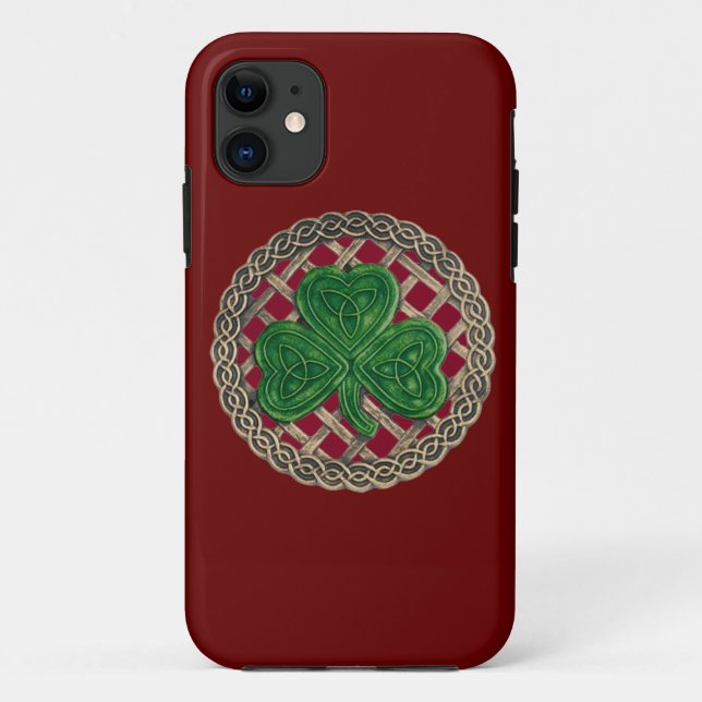 Red Shamrock And Celtic Knots iPhone 5G Case (Back)