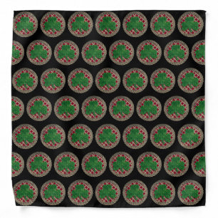 Red Shamrock On Celtic Knots Bandana