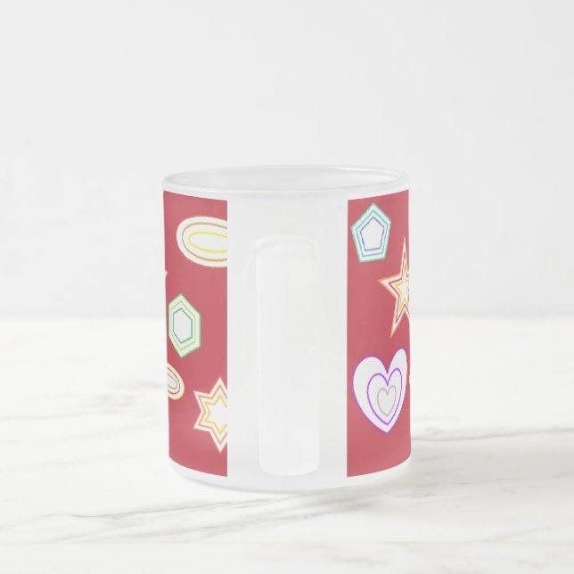 Red shapes mug (Handle)