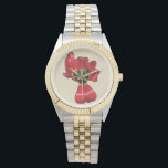 Red Sharon Tulip Watch<br><div class="desc">This is a photo of a sharon tulip.</div>