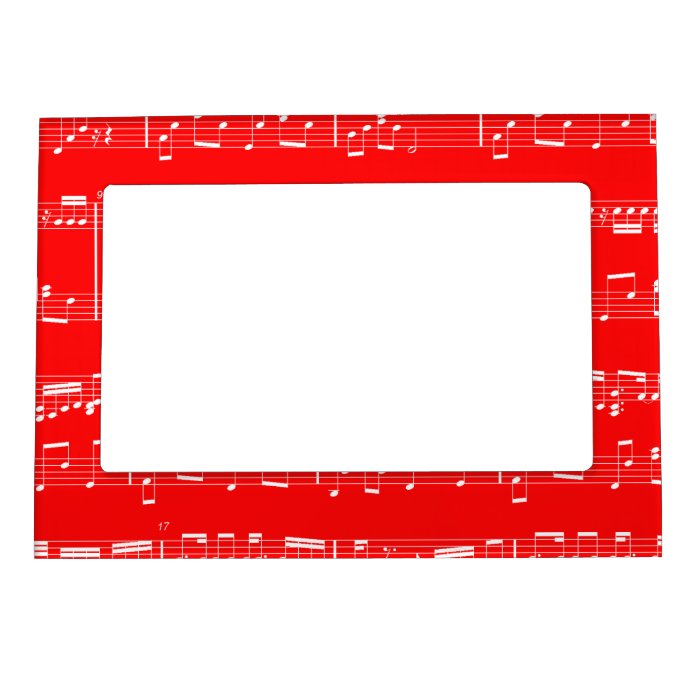 Red Sheet Music Magnetic Picture Frame