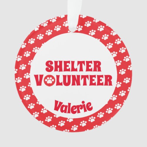 Red Shelter Volunteer Ornament