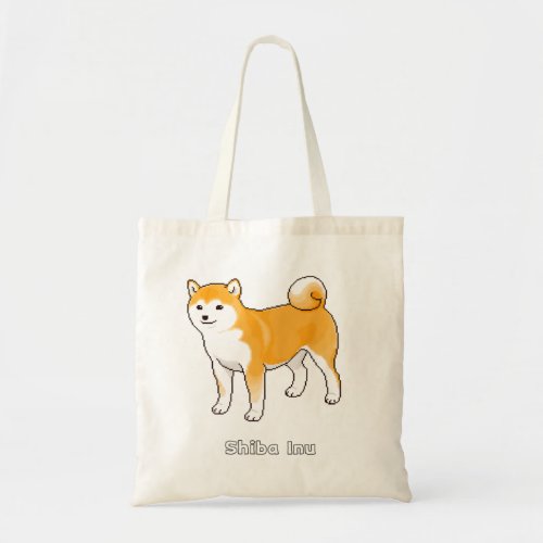 Red Shiba Inu  Black And Tan Shiba Inu Pixel Art Tote Bag