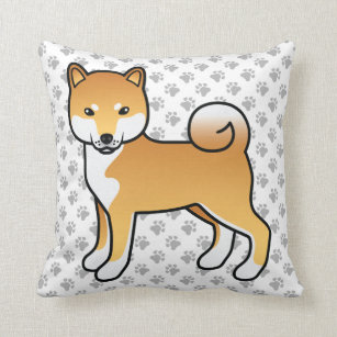 shiba inu cartoon pillow