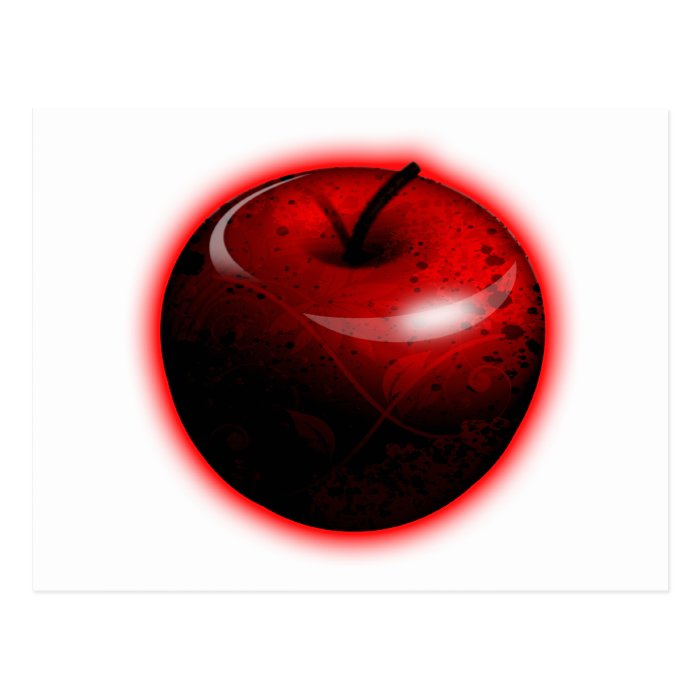 Red Shiny Apple    Forbidden Fruit Post Card