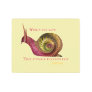 Red Shiny Fractal Snail with Shakespeare Quote Metal Print