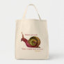 Red Shiny Fractal Snail with Shakespeare Quote Tote Bag