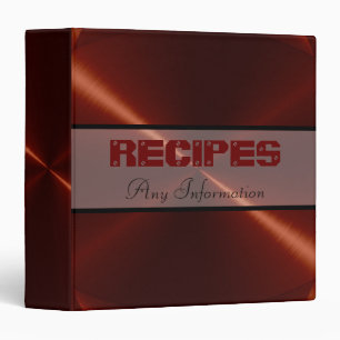 Red Shiny Stainless Steel Metal 2 Binder