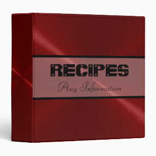 Red Shiny Stainless Steel Metal Binder
