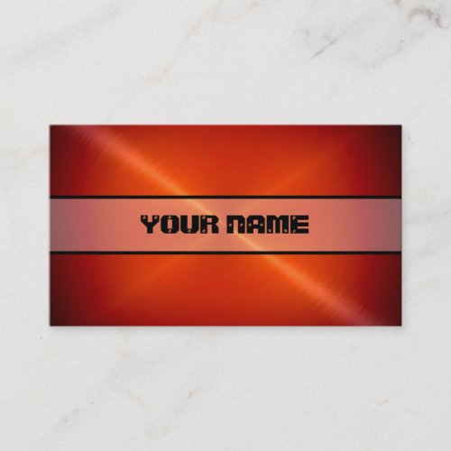 Red Shiny Stainless Steel Metal Business Card Templates