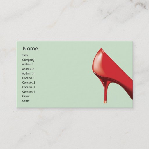 Customizable Red Shoe - Business Business Card Templates