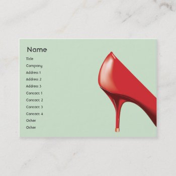 Red Shoe - Chubby Business Card by ZazzleProfileCards at Zazzle
