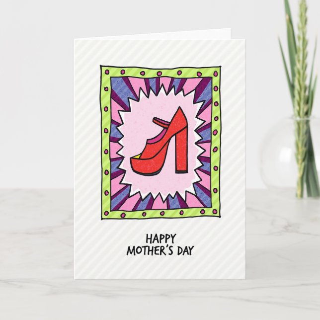 Red Shoe Mothers Day Art Card (Front)