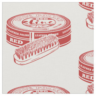 Red shoe polish tin fabric