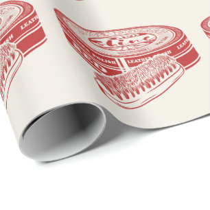 Red shoe polish wrapping paper