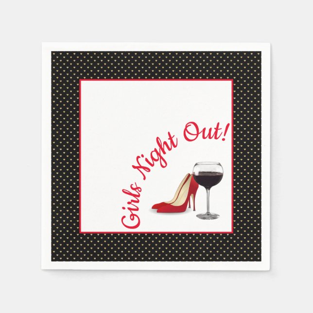 Red Shoes And Red Wine Napkins (Front)