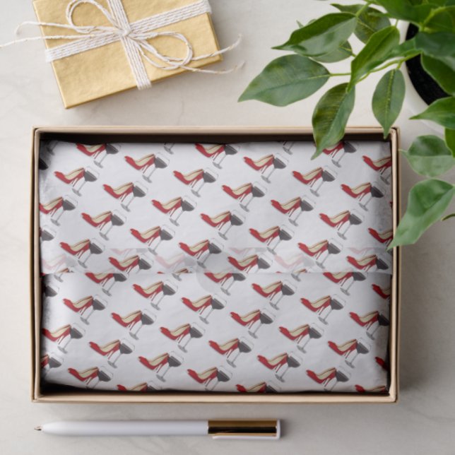 Red Shoes And Red Wine Tissue Paper (Gift)