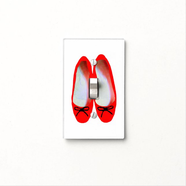 Red Shoes Light Switch Cover (In Situ)