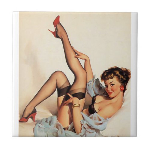 Red Shoes Pin Up Ceramic Tile