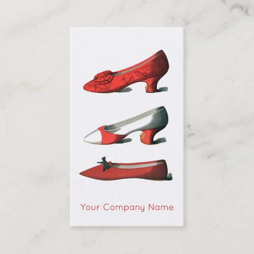 Red Shoes Shoe Design or Repair Business Card