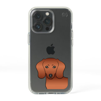 Red Short Hair Dachshund Cute Cartoon Dog Head Speck iPhone 13 Pro Case