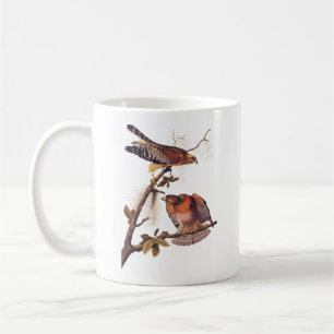 Red Shouldered Hawk Audubon Bird of Prey Coffee Mug