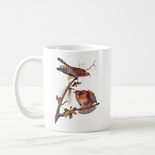 Red Shouldered Hawk Audubon Bird of Prey Coffee Mug