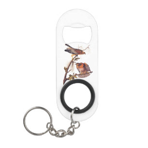 Red Shouldered Hawk Audubon Bird of Prey Keychain Bottle Opener