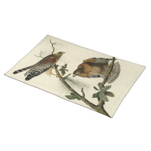 Red-shouldered Hawk - Audubon's Birds of America Cloth Placemat