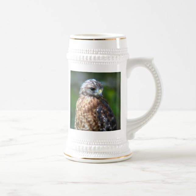 Red-Shouldered Hawk Beer Stein (Right)
