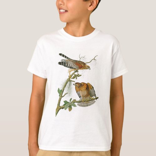 Red_shouldered Hawk John Audubon Birds of America T_Shirt