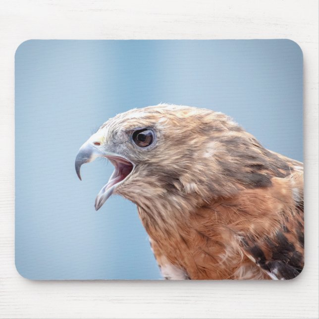 Red Shouldered Hawk Mouse Pad (Front)