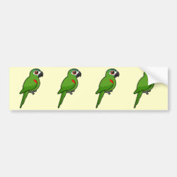 Birdorable Red-shouldered Macaw Bumper Sticker
