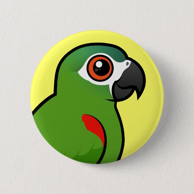 Red-shouldered Macaw Button (Front)