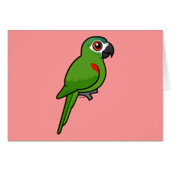 Birdorable Red-shouldered Macaw Greeting Card