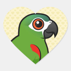 Birdorable Red-shouldered Macaw Heart Sticker