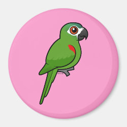 Birdorable Red-shouldered Macaw Round Magnet