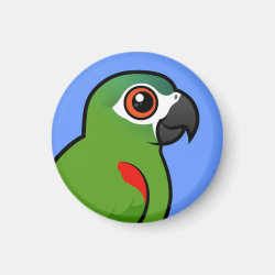 Birdorable Red-shouldered Macaw Round Magnet