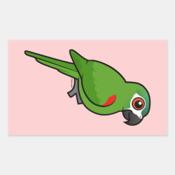 Birdorable Red-shouldered Macaw Rectangle Sticker