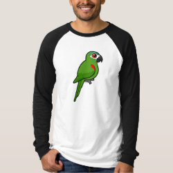 Birdorable Red-shouldered Macaw Men's Canvas Long Sleeve Raglan T-Shirt