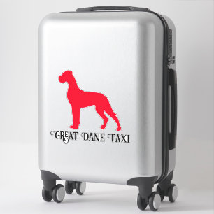 Red Show Standing Great Dane Silhouette Vinyl Sti Sticker
