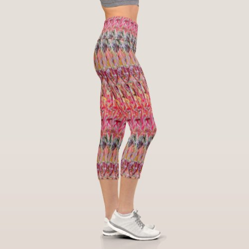 Red Shred Switchback high waisted capris pants