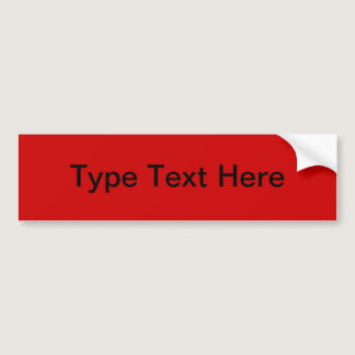 Red Sign Template (Black Text) / Bumper Sticker